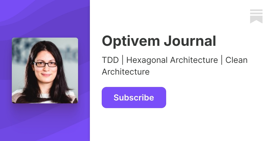 valentinajemuov's tweet card. TDD | Hexagonal Architecture | Clean Architecture. Click to read Optivem Journal, a Substack publication with thousands of subscribers.