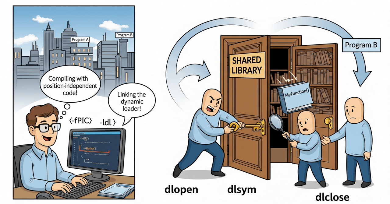 kazushinakamura's tweet card. 前回、UNIX系OSでDLLと同じような使い方の出来るシェアード・ライブラリについて取り上げましたが、シェアード・ライブラリも動的に読み込んだり解放することが出来ます。 新C言語教室 - 第13回 シェアード・ライブラリ もちろん、UNIX系のOSでは実行中のファイルがロックされて更新できないということは無いのですが、更新してもリンクされているのは更新前のファイルで、プロセスを再起動しないと...