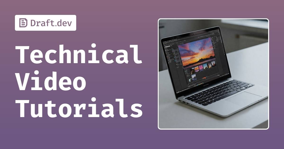 draftdev's tweet card. PTransform complex technical features into engaging video tutorials. We create product-focused videos that drive developer adoption, reduce support tickets, and accelerate sales cycles.