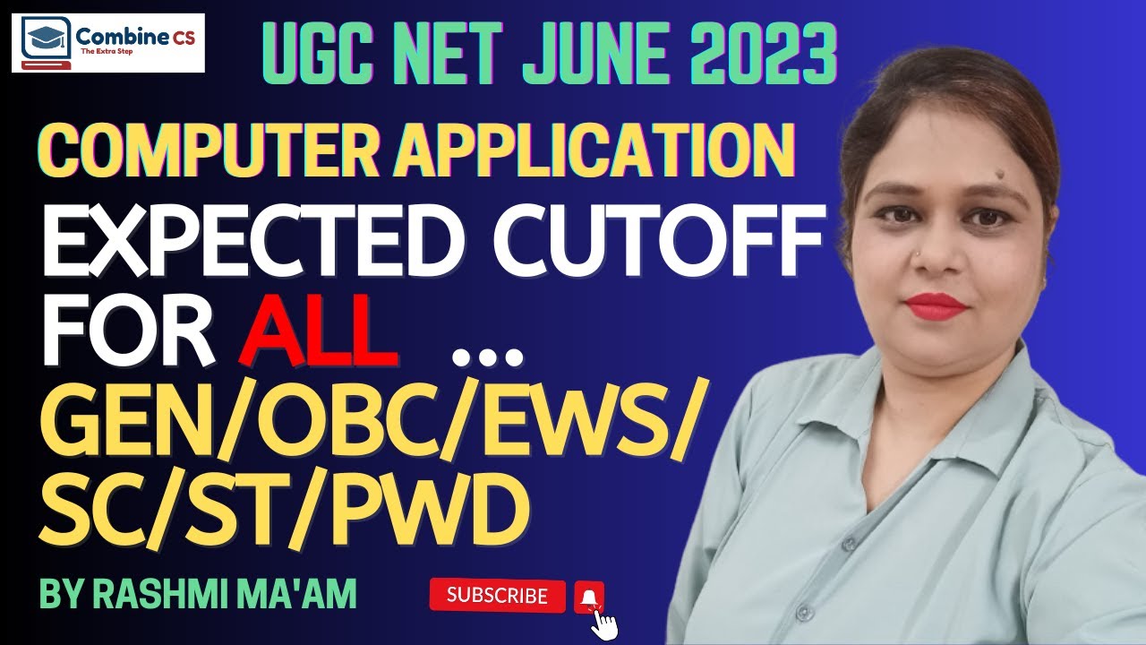 RashmiP79493244's tweet card. UGC NET Expected Cutoff Computer Science for ALL Category GEN / OBC /...