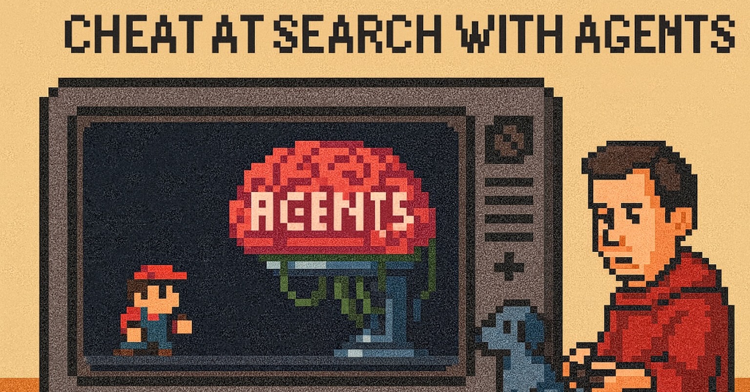 softwaredoug's tweet card. Rethink search to put tireless agents at work for human users