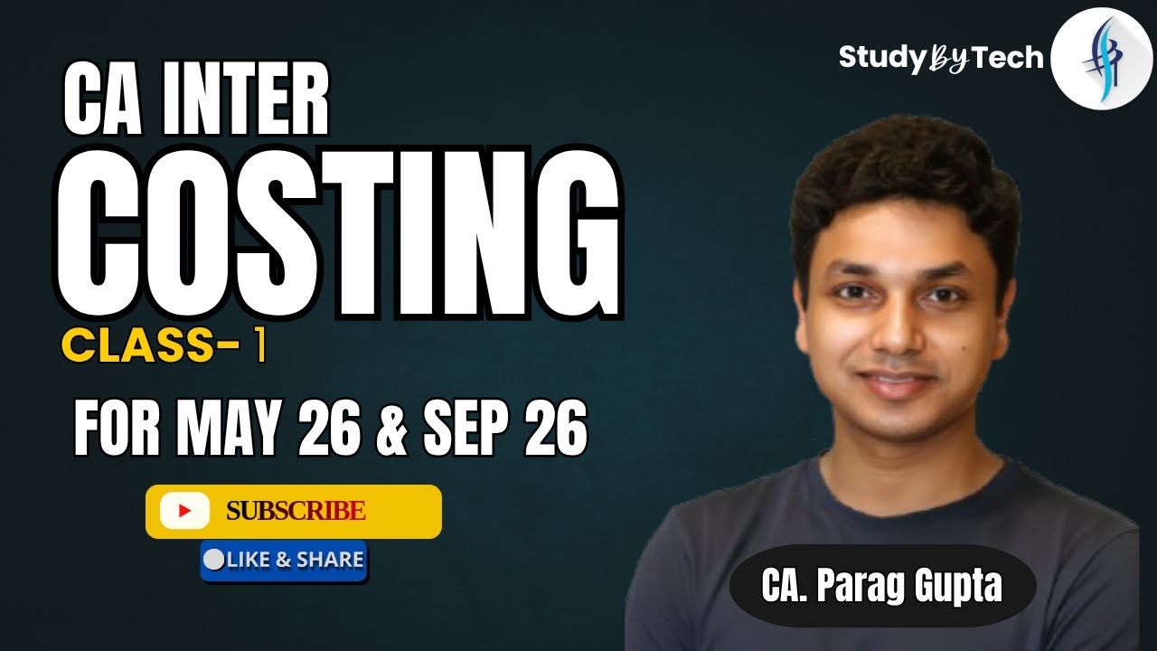 StudyByTech's tweet card. CA Inter Costing: Cost Sheet Basics (Ch‑6) | 90+ Strategy