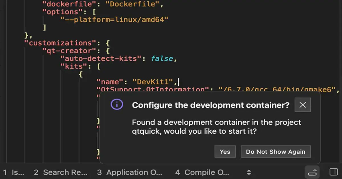 qtgroupjp's tweet card. Qt Creator 18 リリースには、キット設定を容易にする開発コンテナ、便利な概要タブ、および様々なユーザーエクスペリエンスの改善が含まれています。