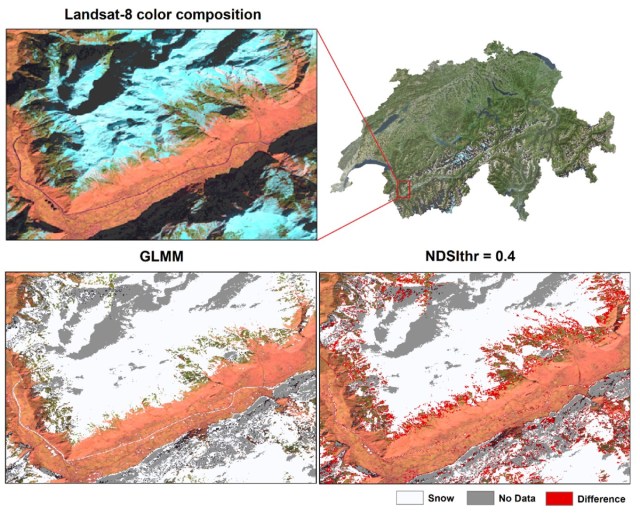 SwissDataCube's tweet card. A new spatiotemporal NDSI method to maximize snow cover mapping accuracy over Switzerland Using Landsat-8 Normalized Difference Snow Index (NDSI) snow cover datasets from the Swiss Data Cube, resea…
