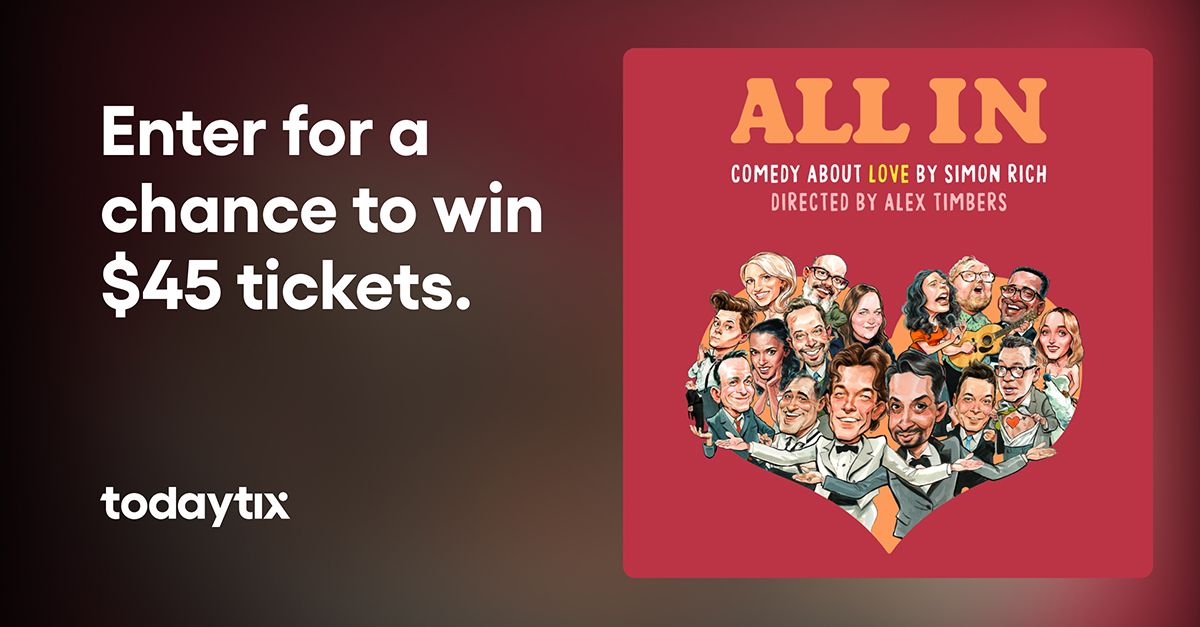 jcsomerville's tweet card. Get the best prices on tickets for All In: Comedy About Love by Simon Rich on Broadway on TodayTix. LOL with Lin-Manuel Miranda and more hilarious stars in an episodic comedy about love — closing...