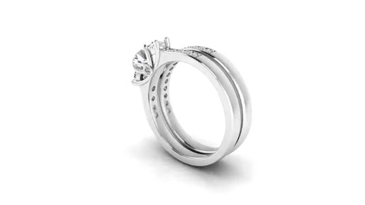 spacesmack's tweet card. Diamond Engagement Set - Spacesmack.com - 3D CAD JEWELRY DESIGNS