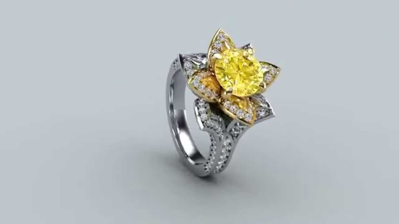 spacesmack's tweet card. Unique Designed Diamond Engagement Ring - Spacesmack.com - 3D CAD...