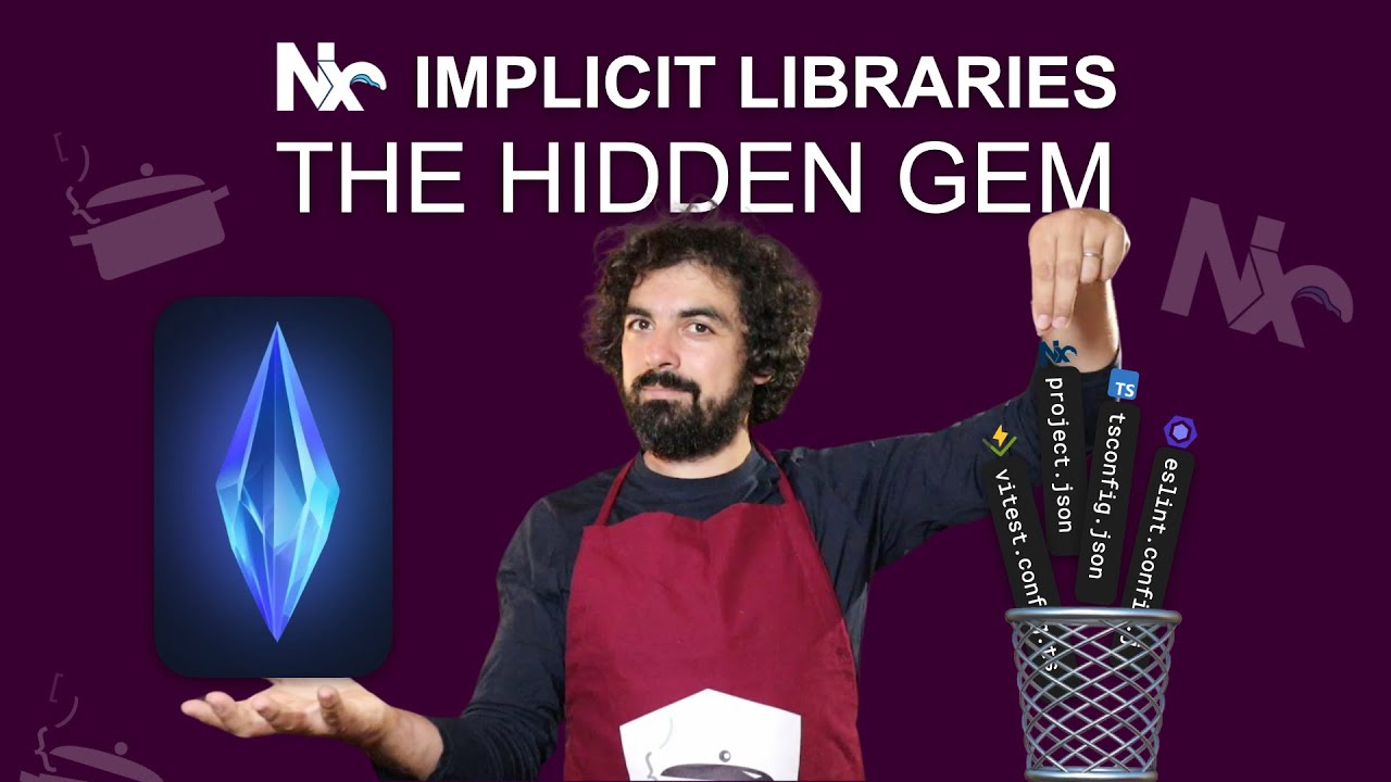 yjaaidi's tweet card. Nx Implicit Libraries: The Hidden Gem 💎