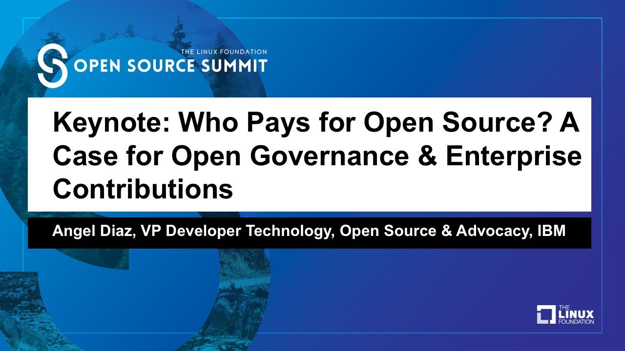 linuxfoundation's tweet card. Keynote: Who Pays for Open Source? A Case for Open Governance &...