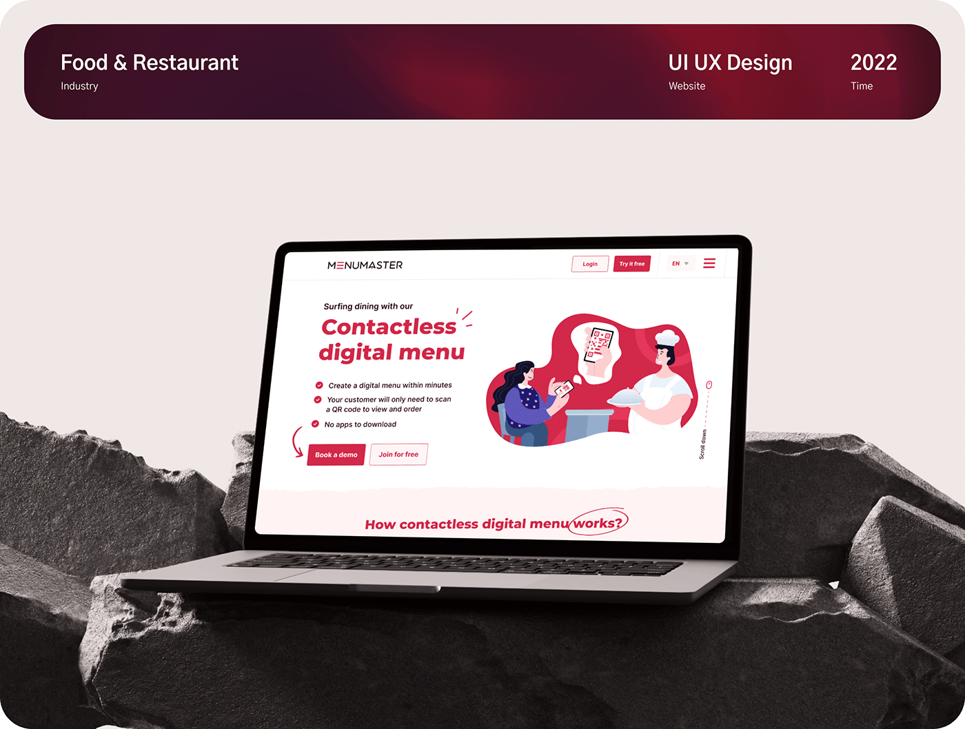 audin_rushow's tweet card. Contactless Digital Menu