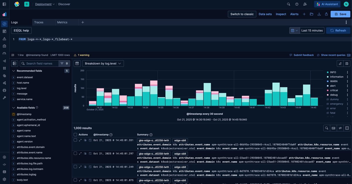 miskovic38's tweet card. Learn about the evolution of Elastic Discover, covering ES|QL integration, context-aware querying, multi-exploration tabs, and the new CRUD experience in 9.2.