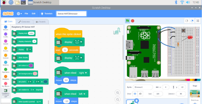 ProgramoErgoSum's tweet card. Disponible la nueva versión offline de Scratch 3.0 para Raspbian Buster en Raspberry Pi.