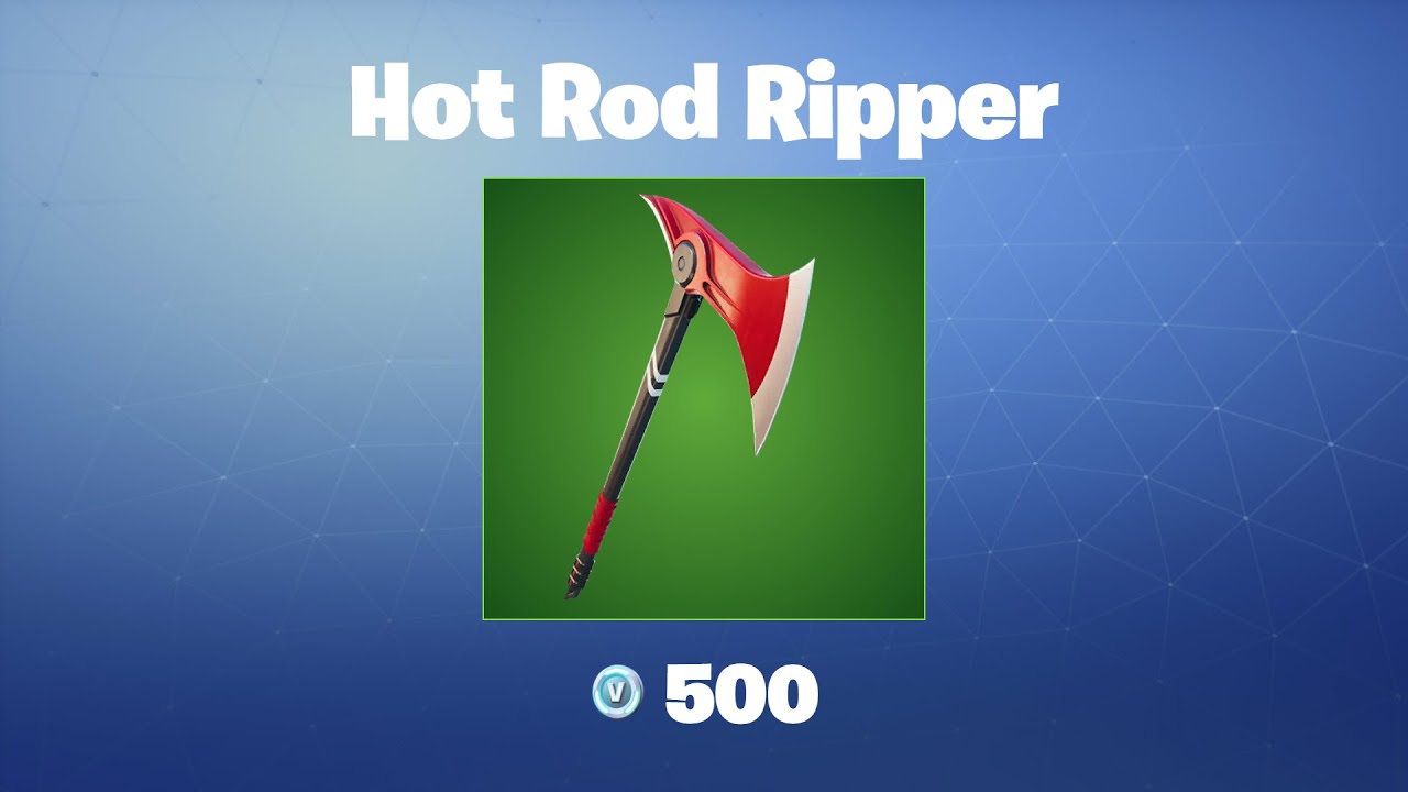 GnejsGaming's tweet card. Hot Rod Ripper | Fortnite Pickaxe