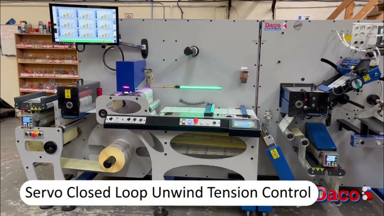 DacoSolutions's tweet card. Daco PLR350V Inspection Slitter Rewinder with 3 spindle Semi automa...