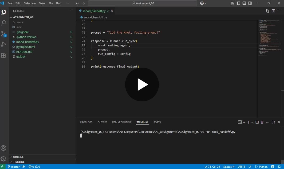 muzna_zuberi's tweet card. 💼 Project: Emotion Aware AI Assistant using OpenAI SDK Developed a smart conversational agent using OpenAI's SDK with advanced handoff integration to dynamically respond to user emotions. This AI...