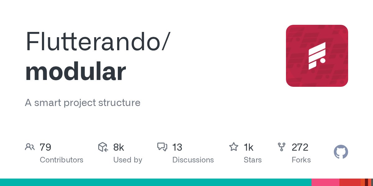 jacob_moura's tweet card. A smart project structure. Contribute to Flutterando/modular development by creating an account on GitHub.