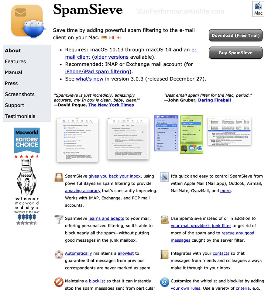 diglloyd's tweet card. One Program I Can’t do Without: SpamSieve for Email Filtering