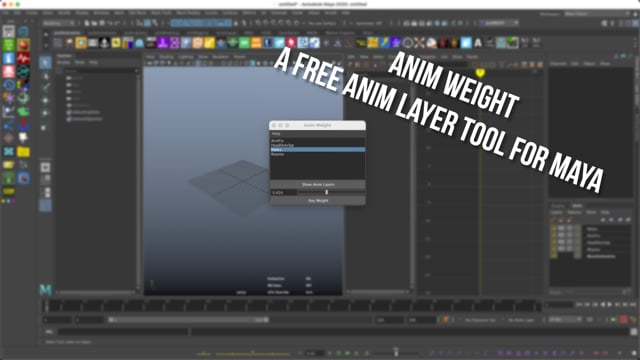 JustJoshinMagic's tweet card. animWeight - A Free Animation Layer Tool for Maya