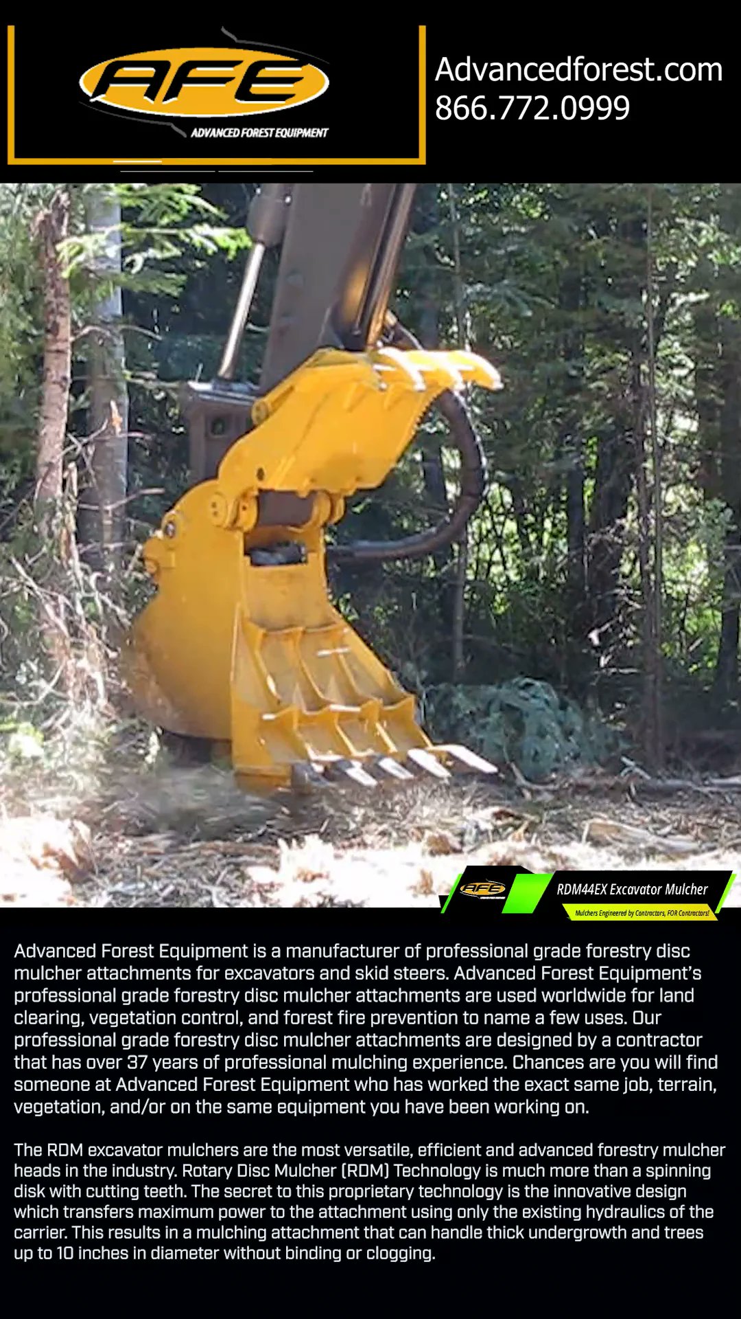 AdvancedForest's tweet card. Advanced Forest Equipment RDM44EX Forestry Disc Mulcher. Doing what...