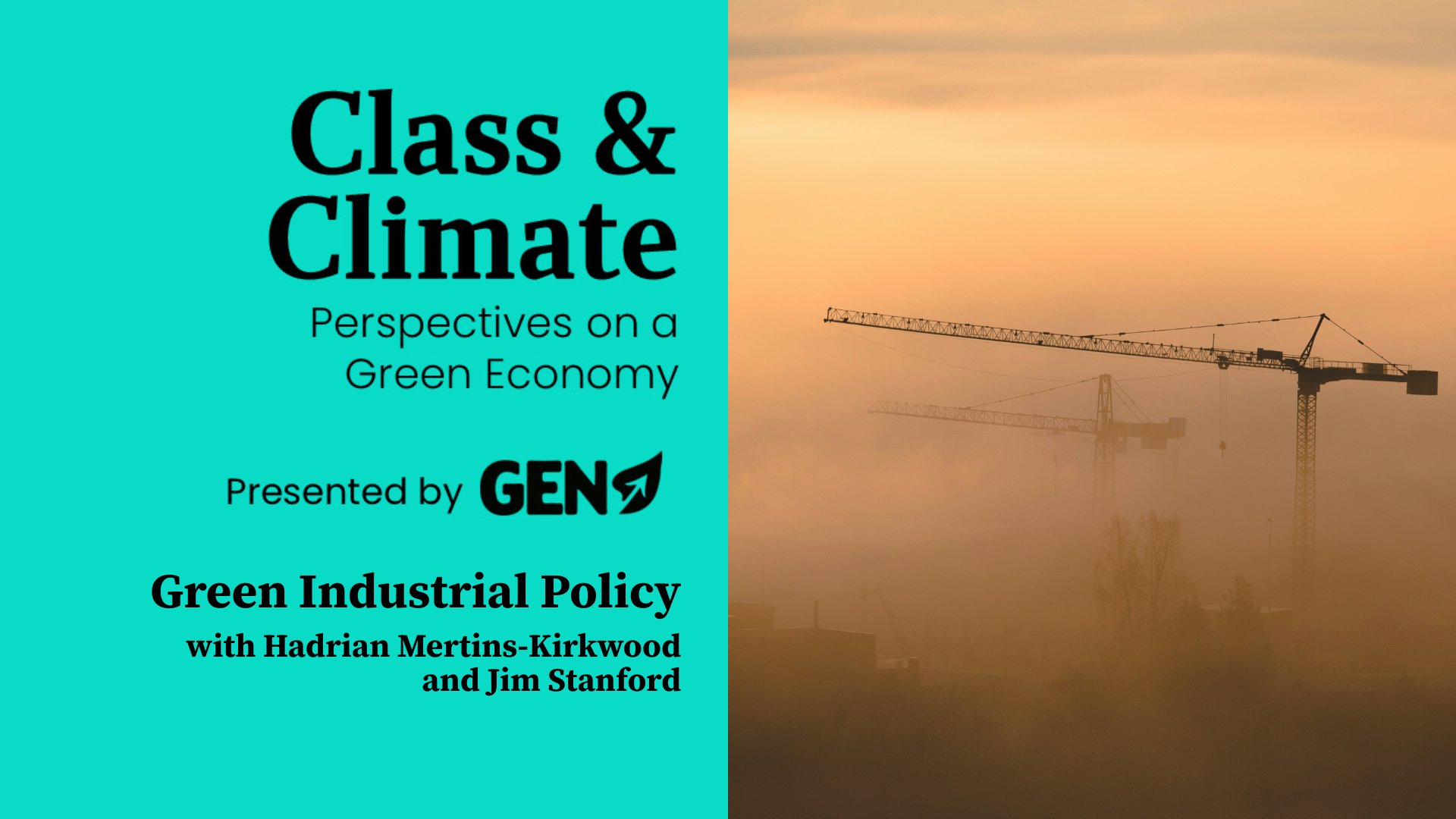 broadbent's tweet card. Our new podcast series maps how climate action can deliver jobs and long-term affordability for workers.