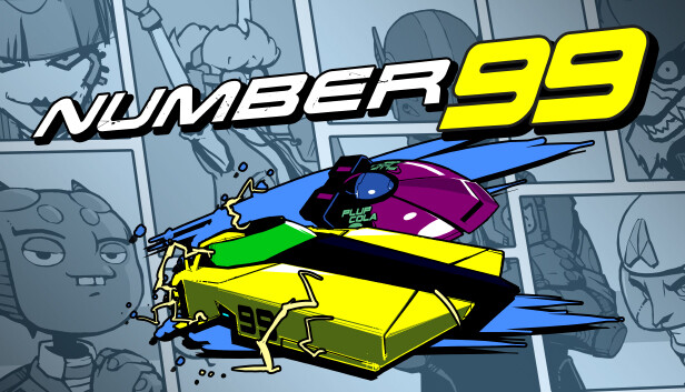 TuesdayQuest's tweet card. Number 99 is a futuristic racing game that plays like a roguelike. Try to survive by repairing and upgrading your Drifter and reach the highest pilot rank in the galaxy, starting at rank 99.