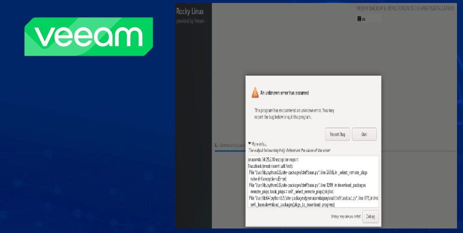 TechDArchive's tweet card. Encountering the Unknown Error occurred when installing Veeam Software Appliance? Discover solutions and enhance your installation process