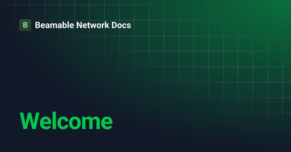 BeamableNetwork's tweet card. Welcome | Beamable Network Docs