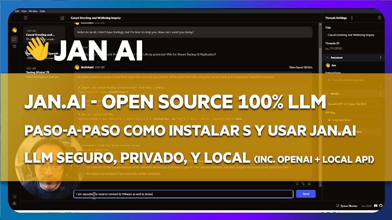 jorgedlcruz's tweet card. Jan AI: Introducción rápida a una de las mejores IA personales y...