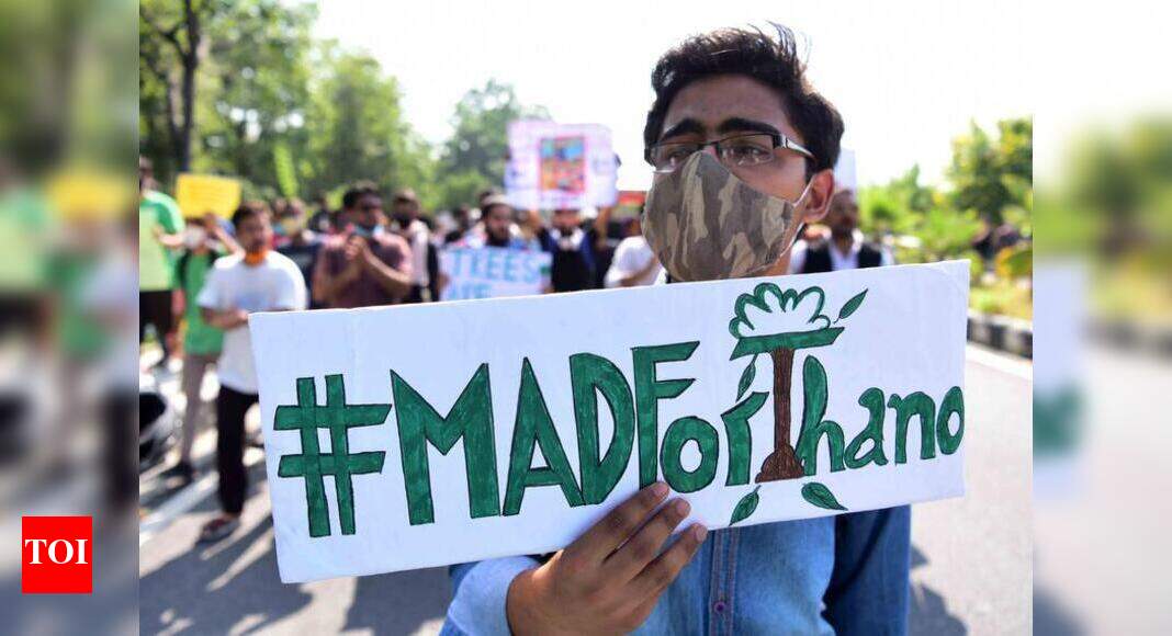 joykumarjain's tweet card. Dehradun: It was an unusual Sunday outside Doon’s Jolly Grant airport as hundreds of protesters in facemasks stood in the scorching sun holding up pla.