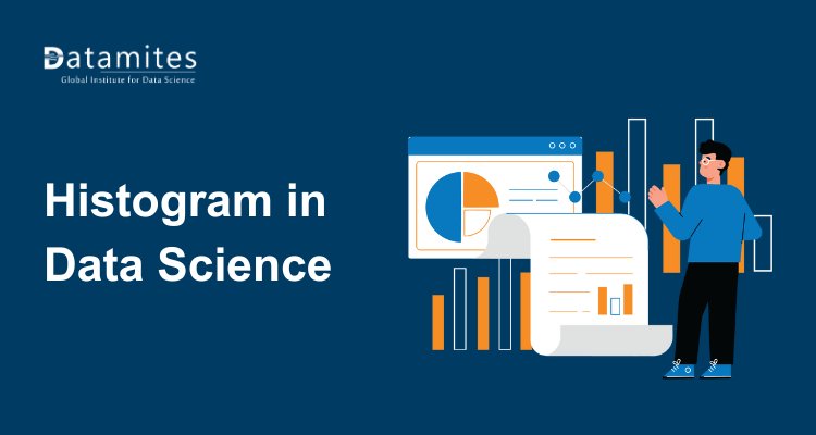 DataMites's tweet card. A concise guide to histograms in data science, explaining their types, uses in exploratory data analysis, and examples to visualize numeric data distributions effectively.