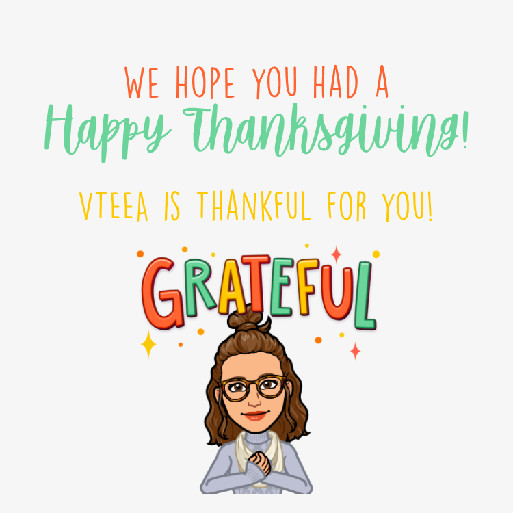 VA_TechEd's tweet card. Happy Thanksgiving!