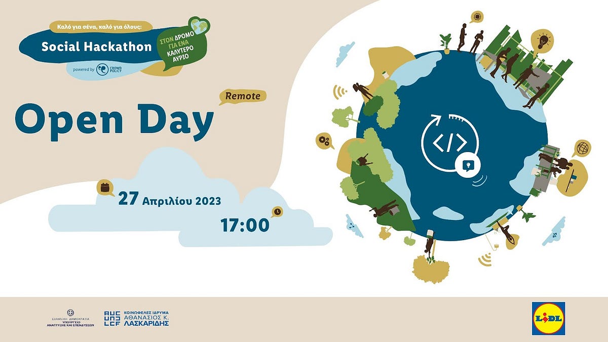 crowdhackathon's tweet card. Κοινωνική Καινοτομία και Επιχειρηματικότητα