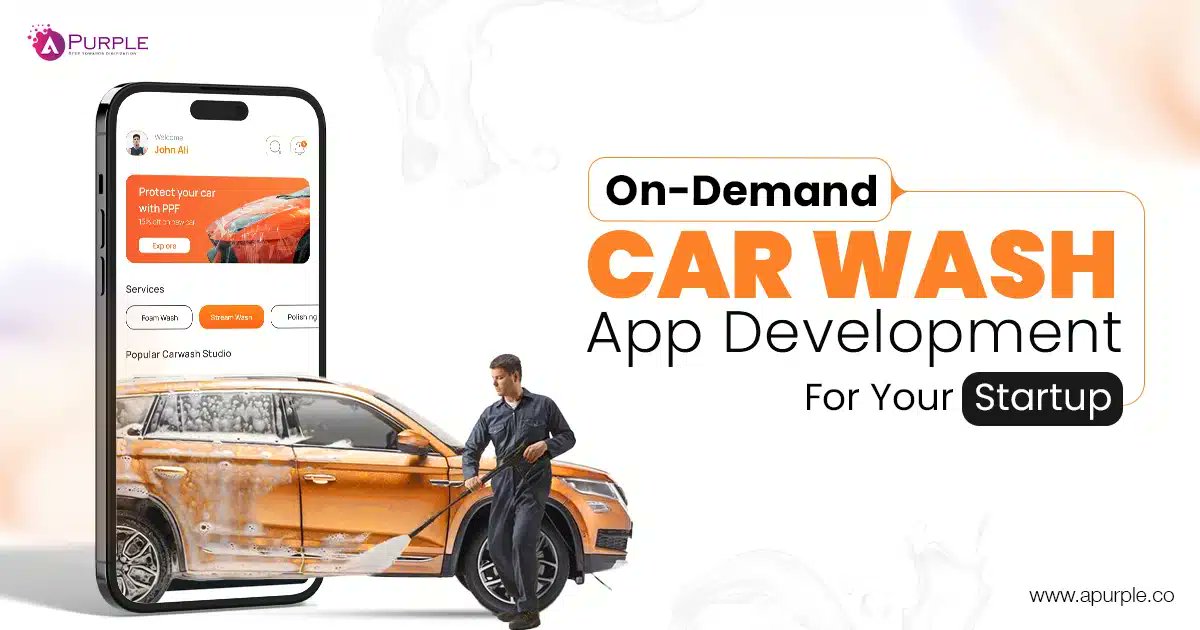 apurpleofficial's tweet card. A step-by-step startup guide to car wash app development. Know costs, tech stacks & revenue models.