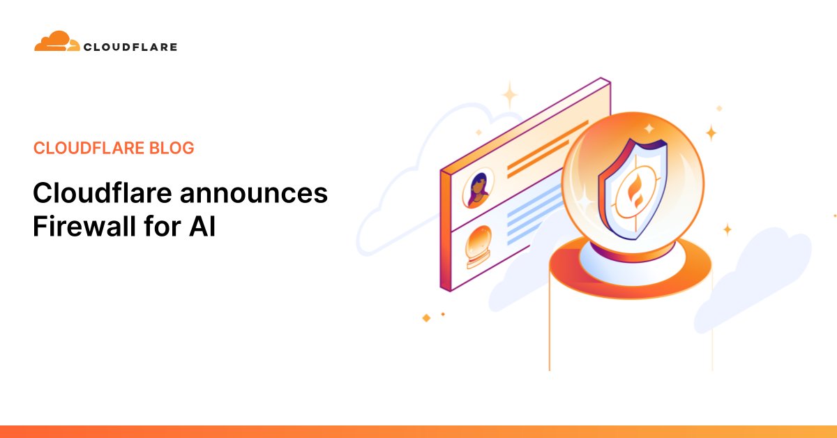Cloudflare's tweet card. Cloudflare is one of the first providers to safeguard LLM models and users in the era of AI
