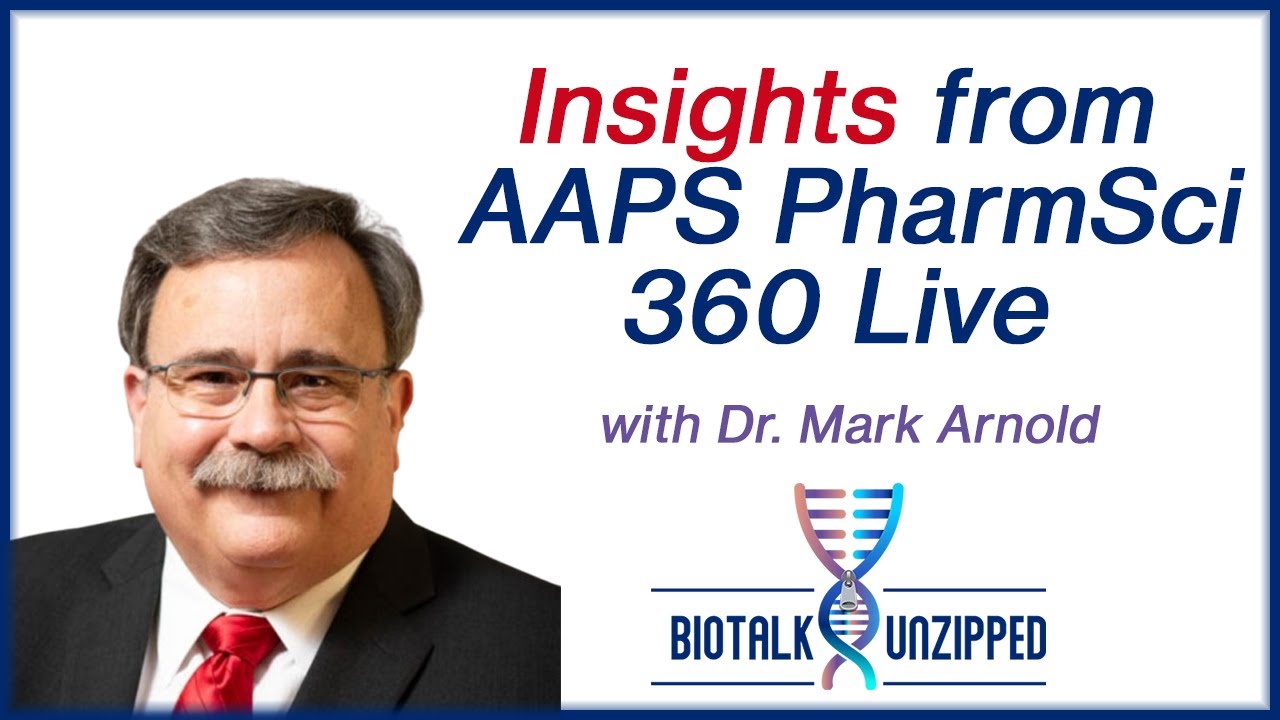 AAPSComms's tweet card. Insights from AAPS PharmSci 360 Live with Dr. Mark Arnold