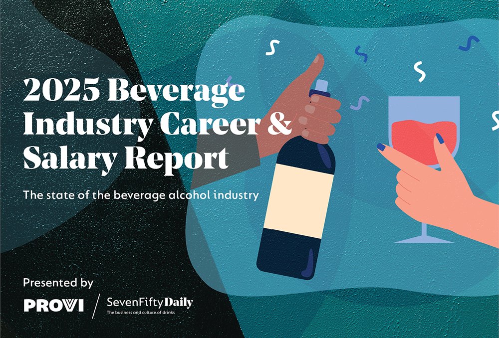 SevenFiftyDaily's tweet card. Discover the latest insights into the beverage industry job market and career outlook in the latest career & salary report from Provi and SevenFifty Daily