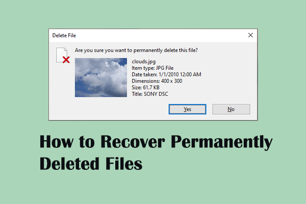 Mini_Tools's tweet card. Learn the steps to recover permanently deleted files in Windows 10/8/7/XP/Vista after 'shift-delete' or 'empty recycle bin'.