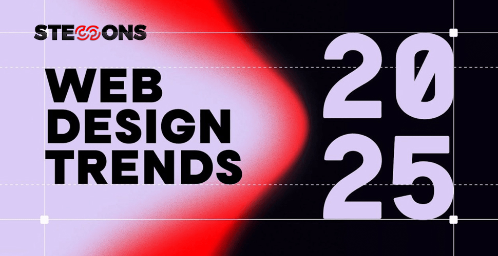 StecconsTech's tweet card. Discover the top 10 modern web design trends for 2025, including custom illustrations, parallax scrolling, UX/UI advancements, and more. Stay ahead in the digital world with Steccons Inc.
