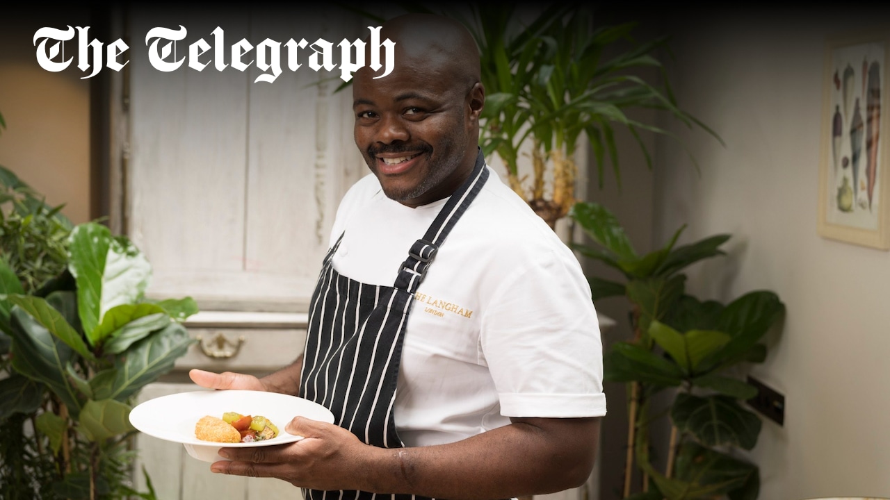 CaribCookSchool's tweet card. Dom Taylor, winner of Five Star Kitchen, is introducing the fine-dining world – and Michel Roux Jr – to the food of his childhood