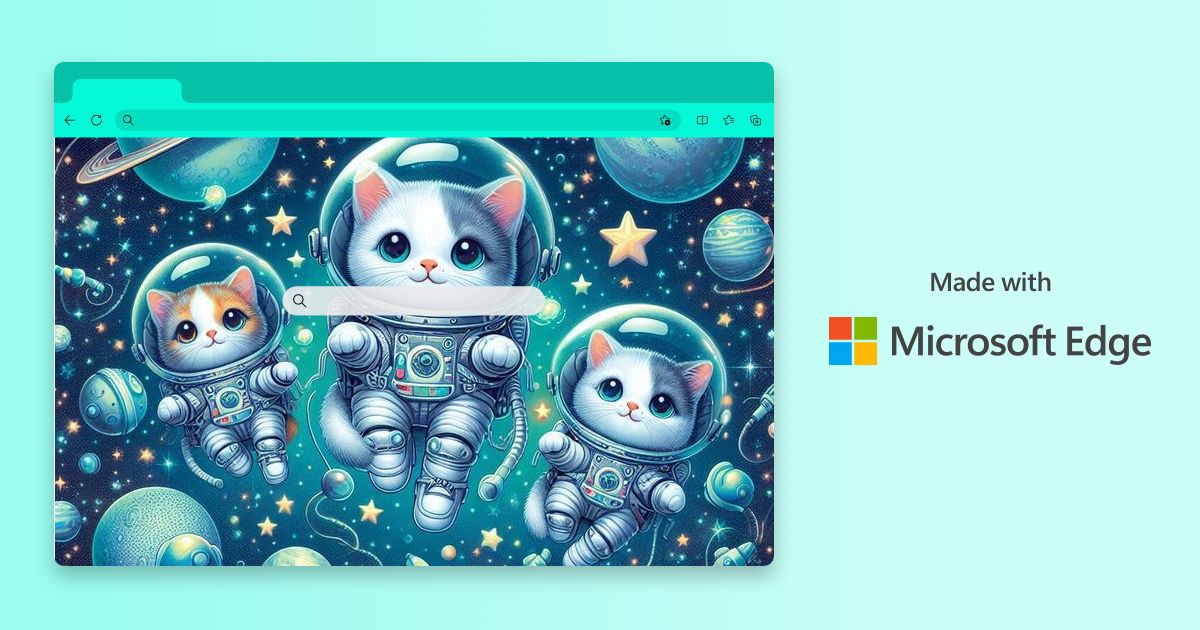 Hanike's tweet card. Transform your words into browser themes. Personalize your Microsoft Edge browser with AI-generated themes.