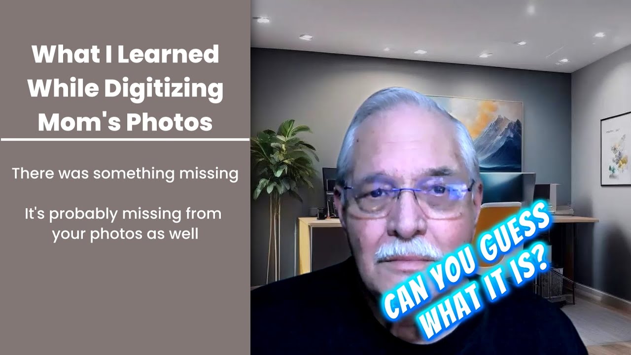 docdevore's tweet card. What's Missing from all of Mom's Photos?