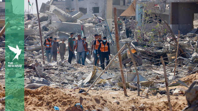 The_NewArab's tweet card. Hamas has said the recovery of Israeli captives’ bodies may take ’some time’, amid threats from Israel and the US to resume the war on Gaza.