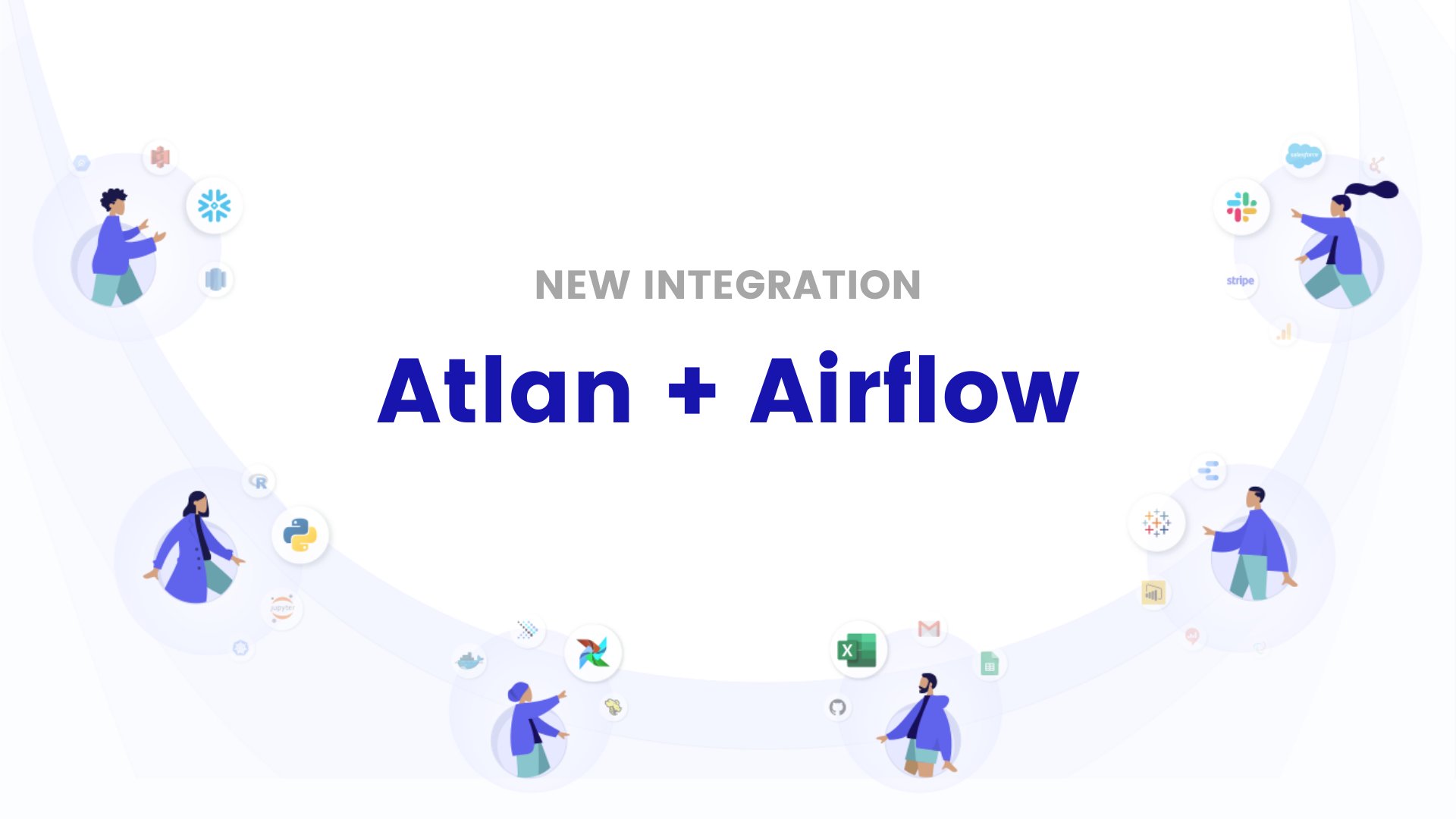 AtlanHQ's tweet card. We're excited to announce that Atlan integrates with Apache Airflow. This means more transparency and trust, and less time spent debugging pipelines.