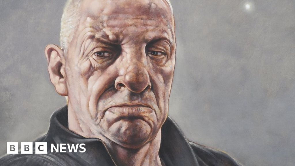 Matthew_Flowers's tweet card. The 65-year-old Scottish artist says he was glad to get home after visiting his own exhibition.