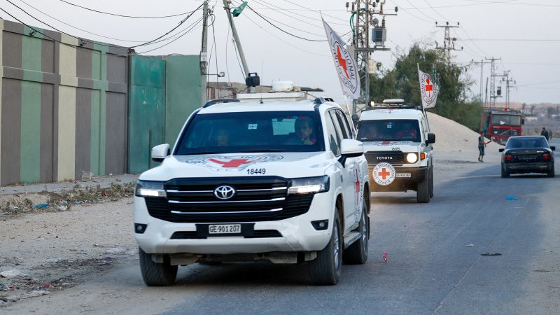 CNN's tweet card. Israel received the remains two deceased hostages held in Gaza on Thursday afternoon. The remains were transferred to Israel via the Red Cross and taken to the country’s national forensics laboratory...