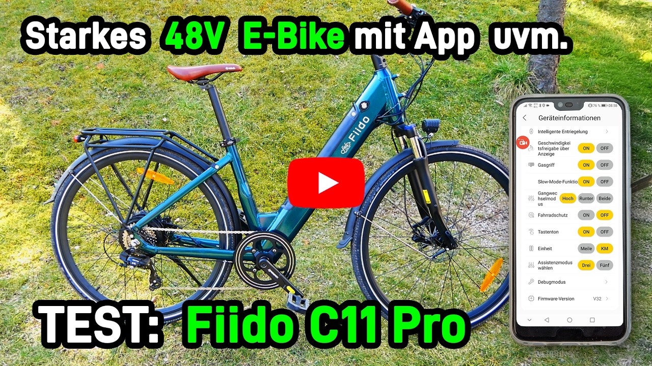 TechTueftler's tweet card. Fiido C11 Pro Test - Starkes E-Bike auch für Damen oder Senioren...