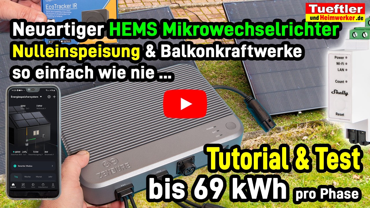 TechTueftler's tweet card. Zendure HEMS SF800 Test & Tutorial-Balkonkraftwerk Speicher Netzwerk...