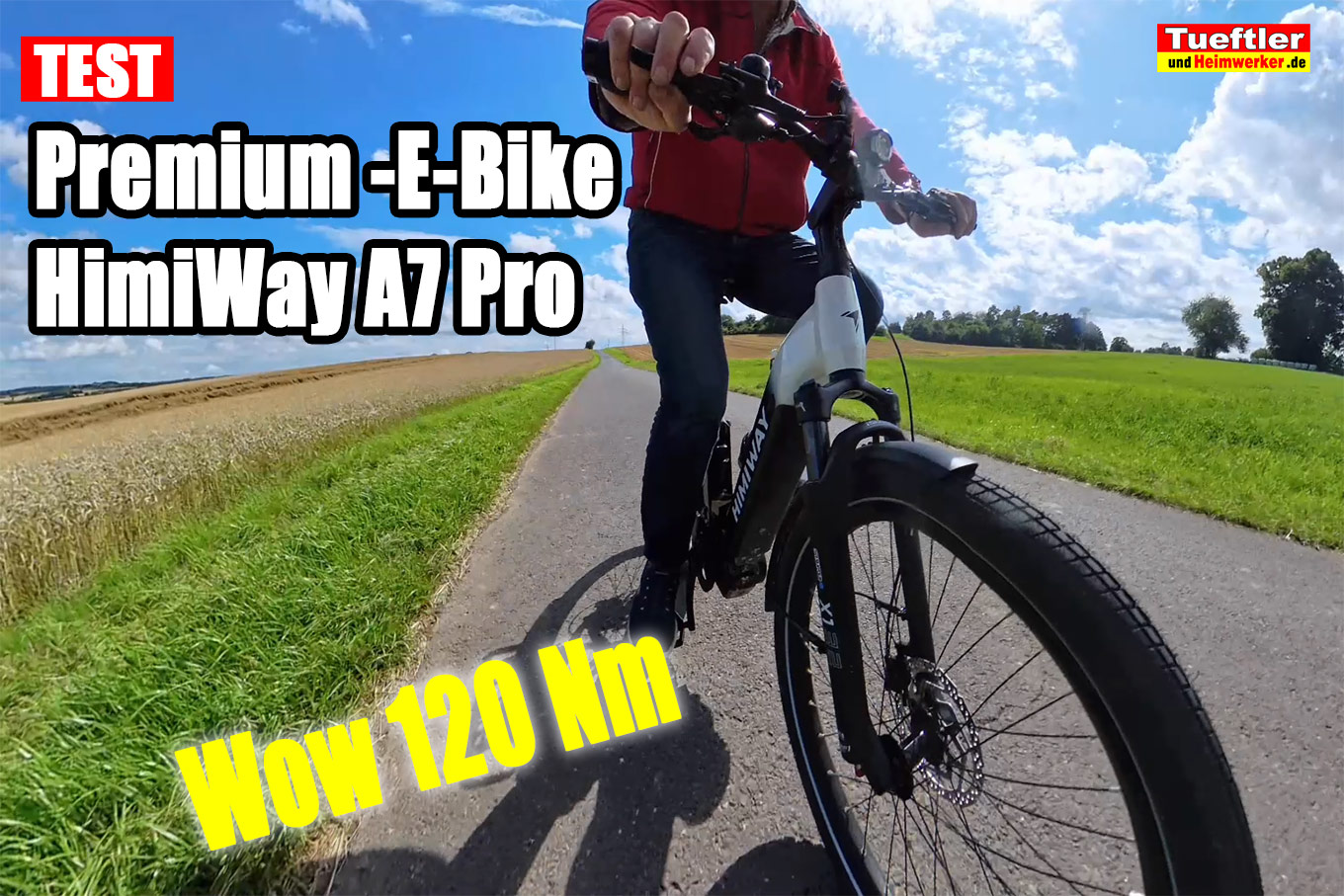 TechTueftler's tweet card. Himiway A7 Pro Test, Der starke 120 Nm Mittelmotor macht süchtig, die Ausstattung wie Vollfederung, Akku, 9 Gang etc. begeistert! Ein E-Bikes das auch bei Steigungen Spaß macht!
