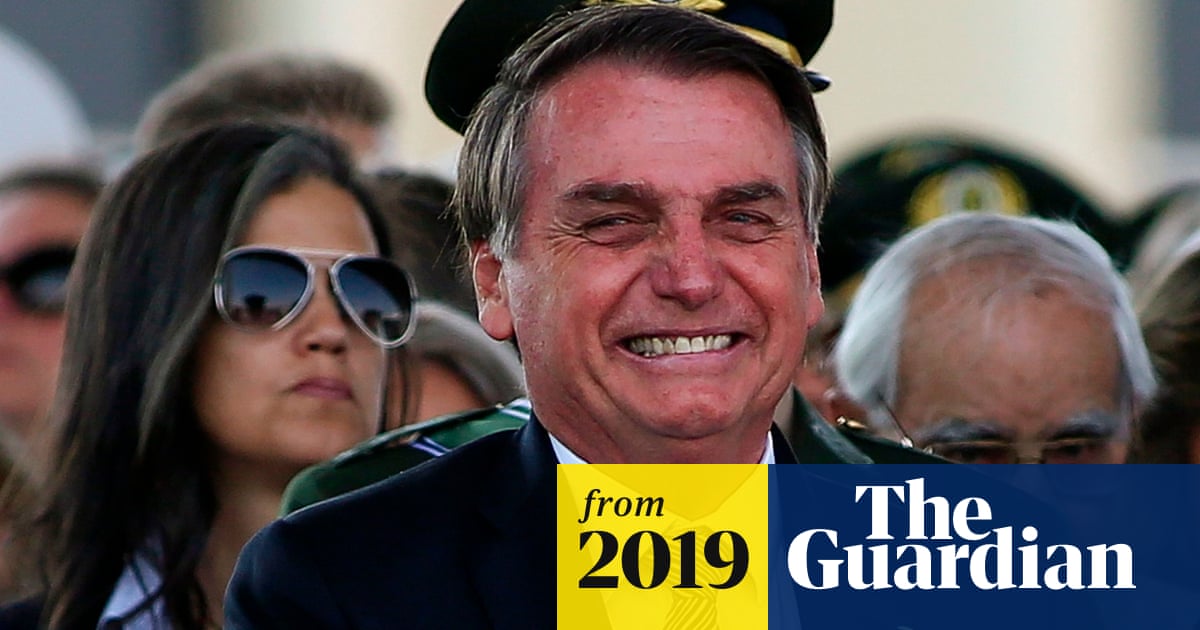 guardian's tweet card. President watches rightwing comic as pre-recorded speech to nation on fighting fires airs