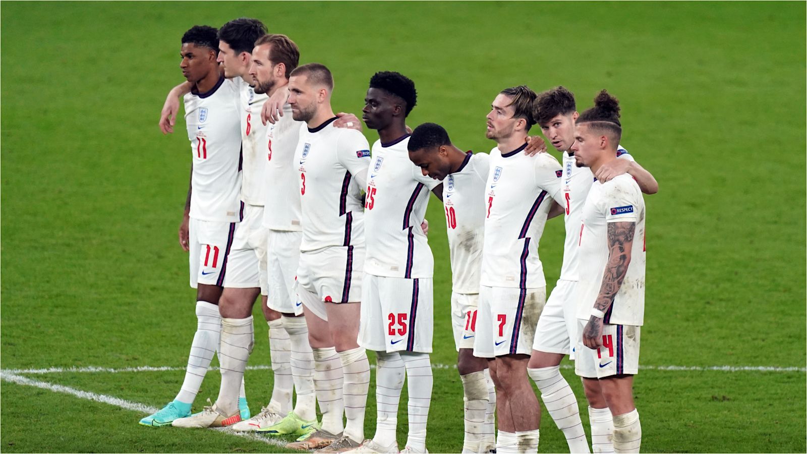 ImageAnalyzer's tweet card. England's football stars have been the subject of 'unforgivable' racist abuse over social media since their loss to Italy in the Euros. | ITV National News